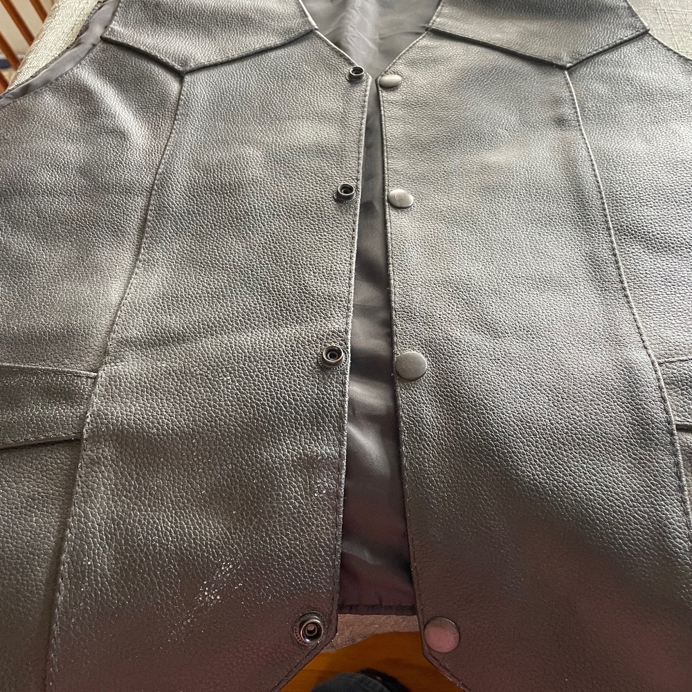 2xl leather vest